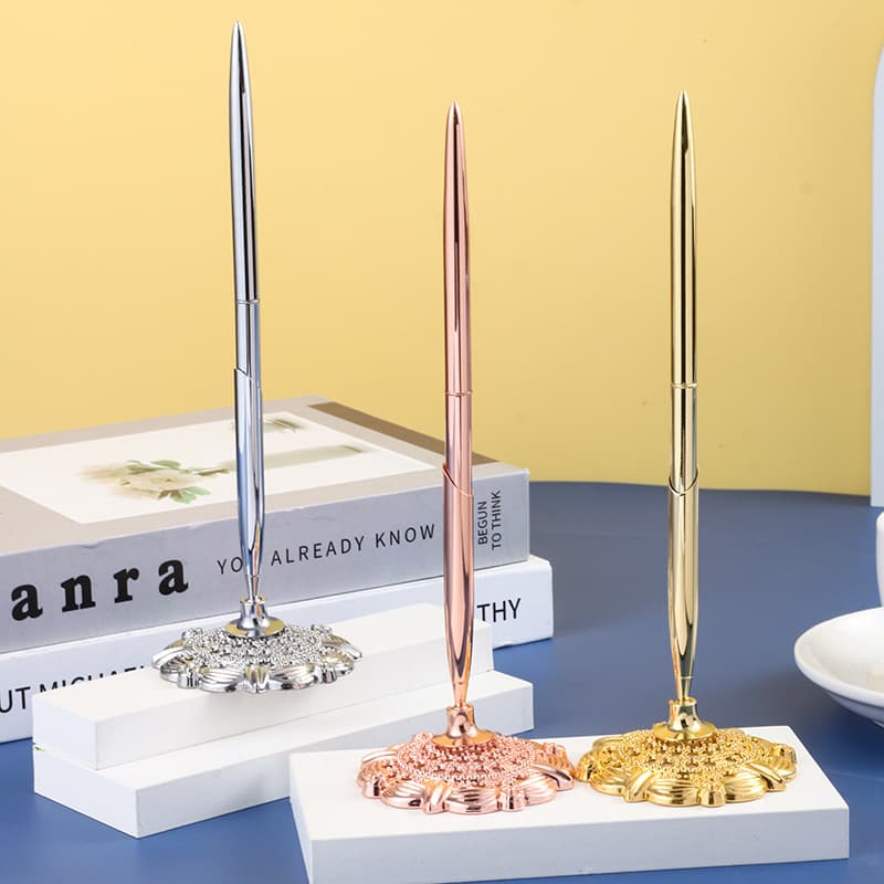 Fashion new metal ballpoint pen plum blossom desk pen creative desk pen ballpoint pen