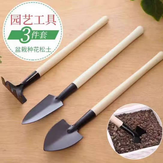 Gardening Three-Piece Set Potted Mini Planting Succulent Tools Small Shovel Flower Growing Rake Shovel Potted Supplies