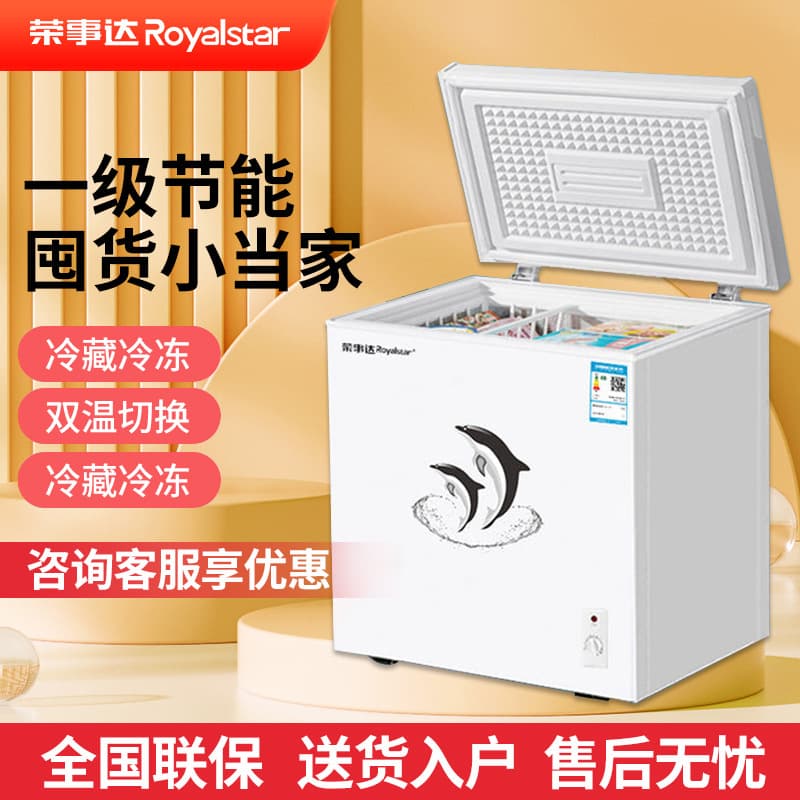 Rongshida Home Frozen Refrigerator, Grade 1 Small Freezer, Mini Freezer, Refrigeration, Low-Frost Horizontal Refrigerator