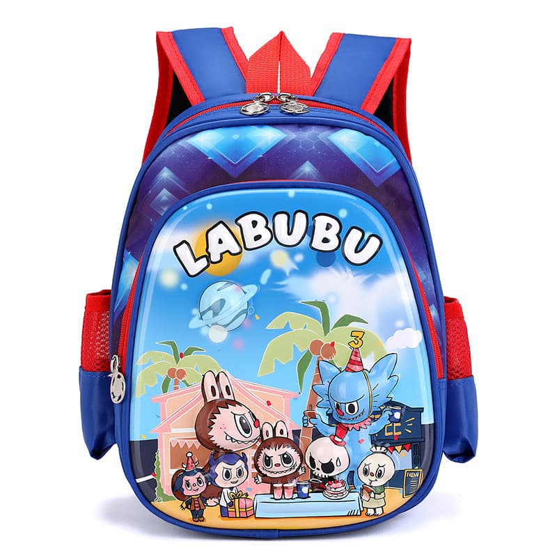 12-Inch Kindergarten Backpack for 3-6 Year Old Children, Cartoon Cute Labubu Double-Shoulder Backpack, Girls' Gift Bag