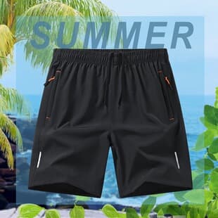 Wow Thin 5-Point Casual Shorts for Men, Plus Size Loose Fit Sports Shorts, Summer Men's Athletic Shorts