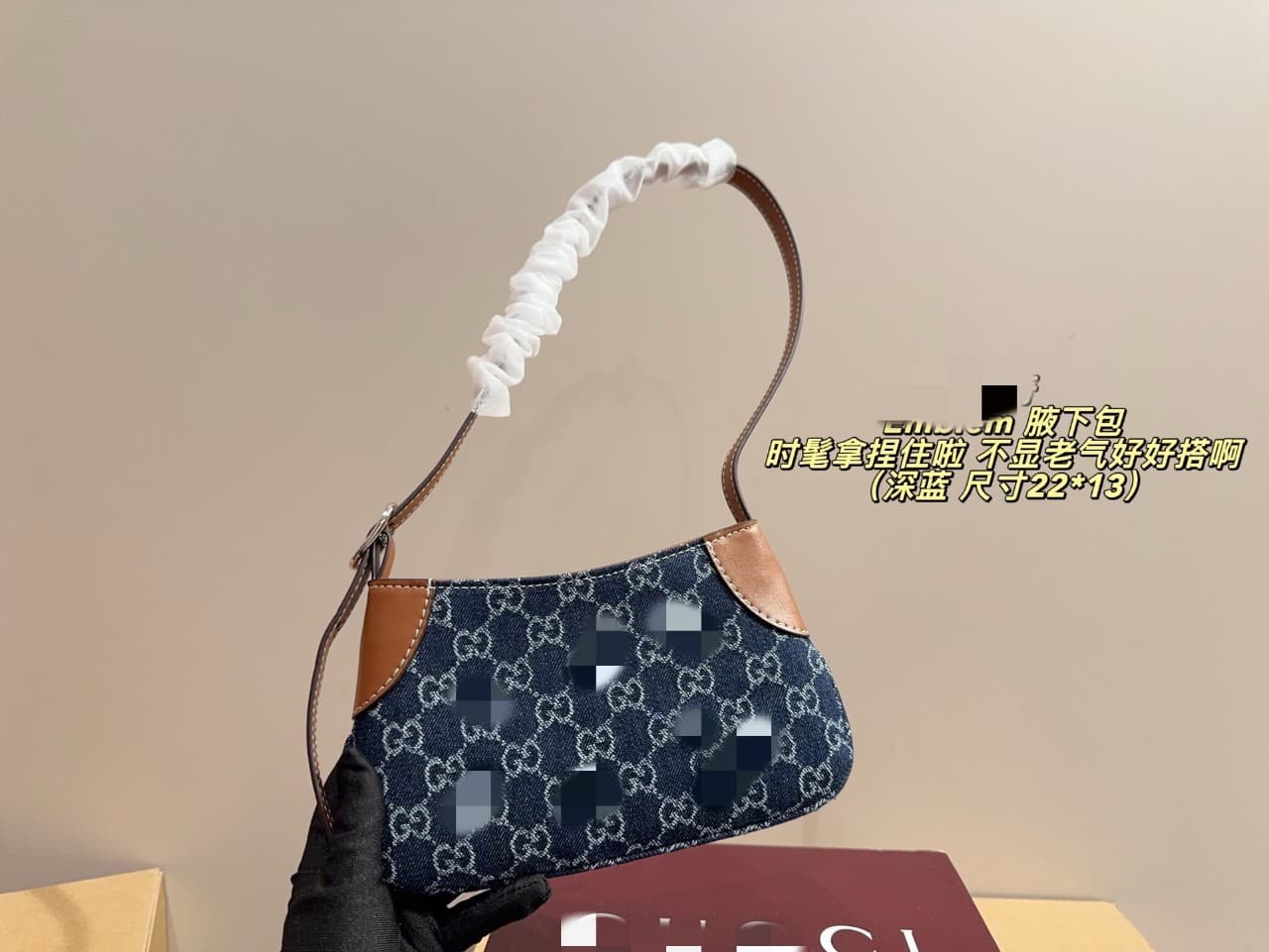 G Emblem Series European and American Fashion 2024 New Women's Bag Shoulder Crossbody Bag Genuine Leather Versatile Bag