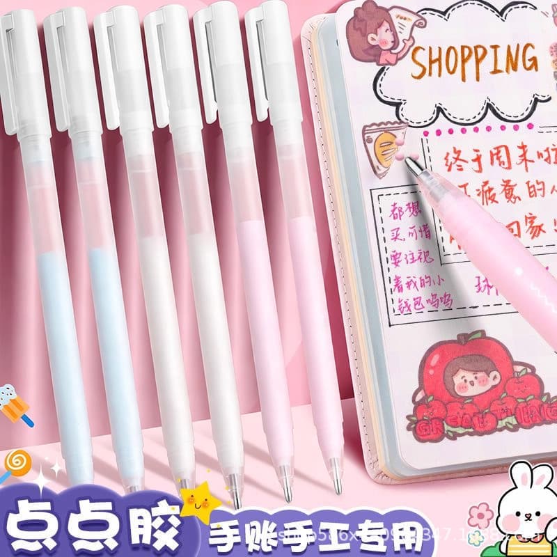 Pen-shaped glue stick, perfect for girls, specializing in glue for journaling, quick-drying, residue-free, and large-capacity crafts.