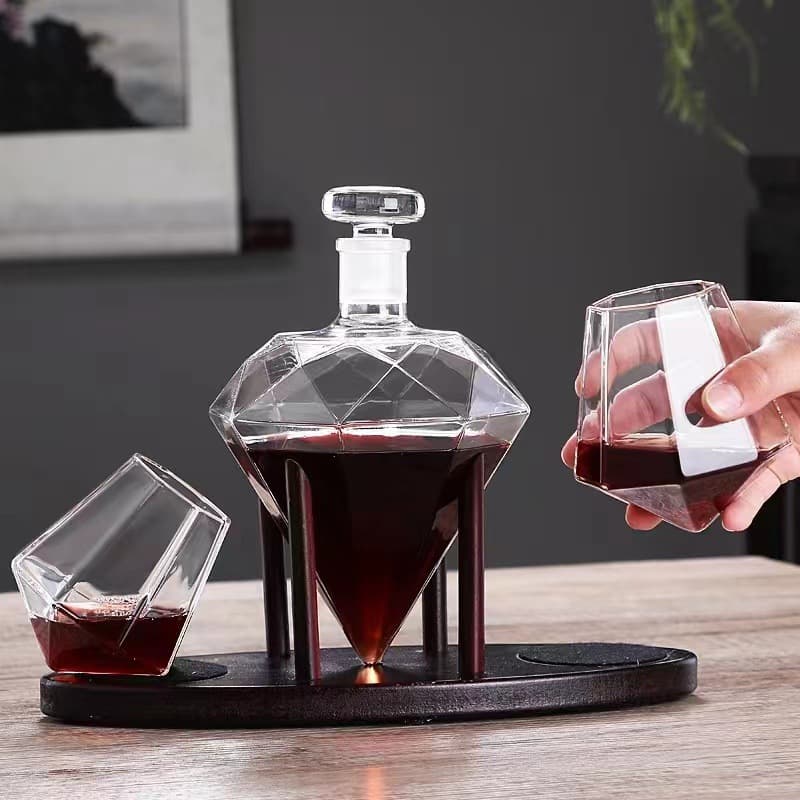 Amazon diamond decanter wine bottle high borosilicate glass wine set craft wine bottle