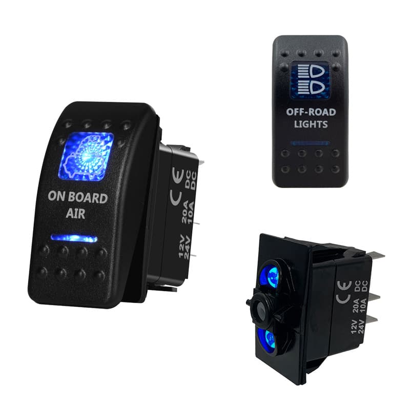 Car yacht switch 5P On Board Air blue light RV accessories boat rocker self-locking switch