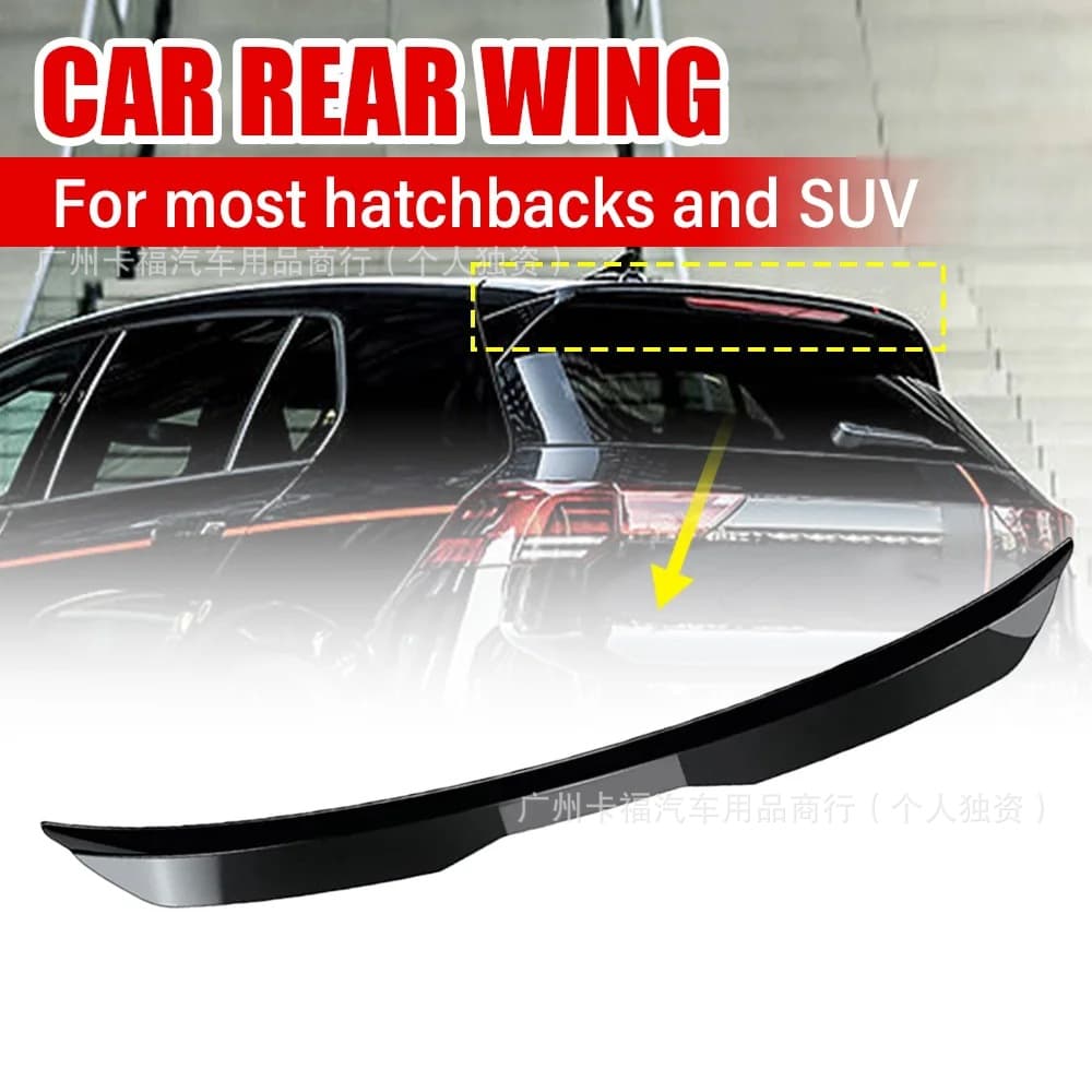 Universal Car Spoiler for Hatchback, SUV Rear Wing Small Duckbill Spoiler No Drilling Required