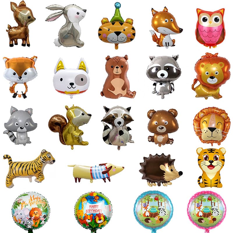 Internet celebrity cartoon jungle animal giraffe cartoon animal shape aluminum film balloon children's birthday party decoration
