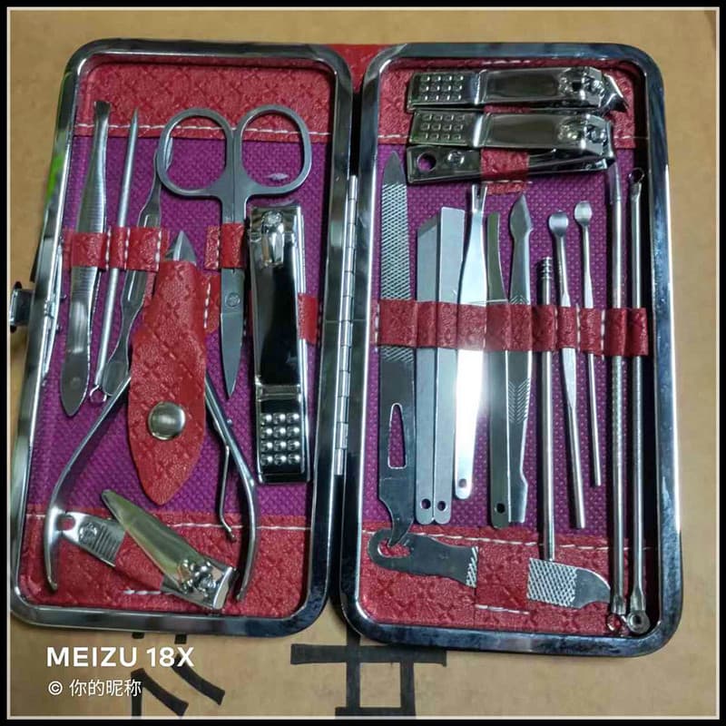 Manicure Set Nail Care Kit 21/19/16/12/8 Piece Set Nail Tools Nail Clipper Set Wholesale