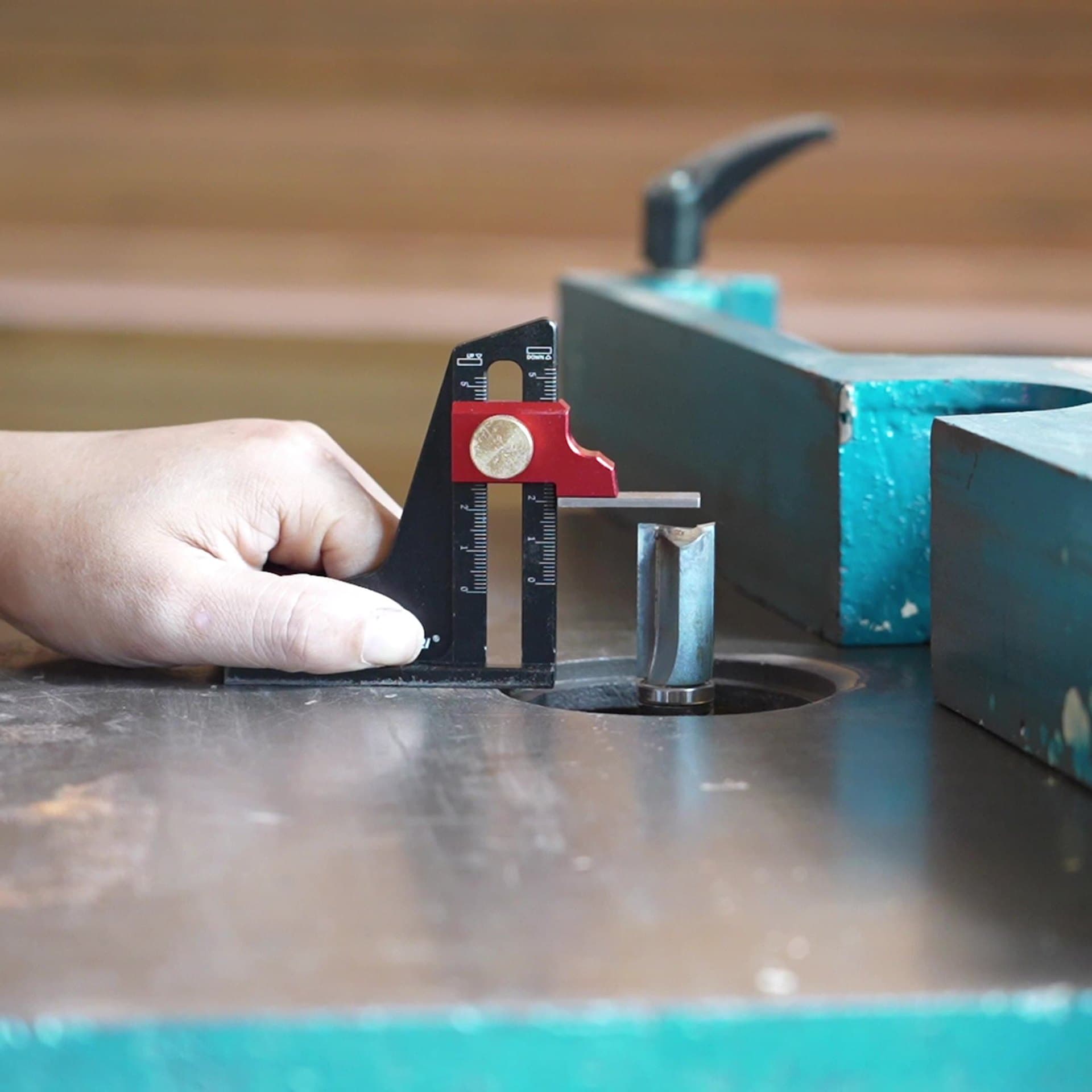 Cross-Border New Height Gauge Woodworking Tool Saw Table Adjustment Ruler Edge Trimmer Adjustment Height Gauge Depth Measuring Instrument