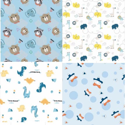 Custom urine pads with anti-slip, washable, positioning prints, available in vacuum packaging.