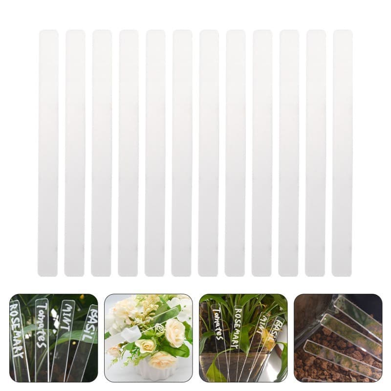 Cross-border transparent acrylic outdoor labels, plant markers, DIY blank garden vegetable classification identifiers.
