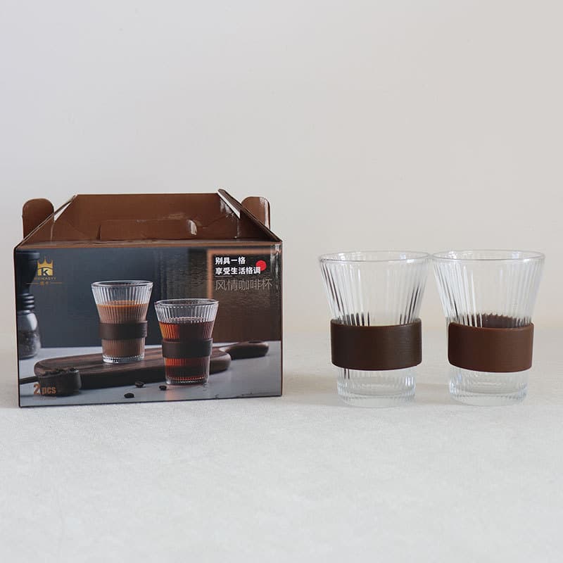 Wica harp water cup two-piece and six-piece sets, carafe with ins-style anti-scald buckle glass cups.