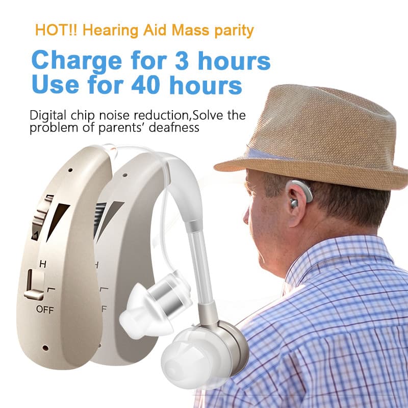 D hearing aid English USB charging HearingAid sound amplifier ear-hook hearing aid headset foreign trade wholesale