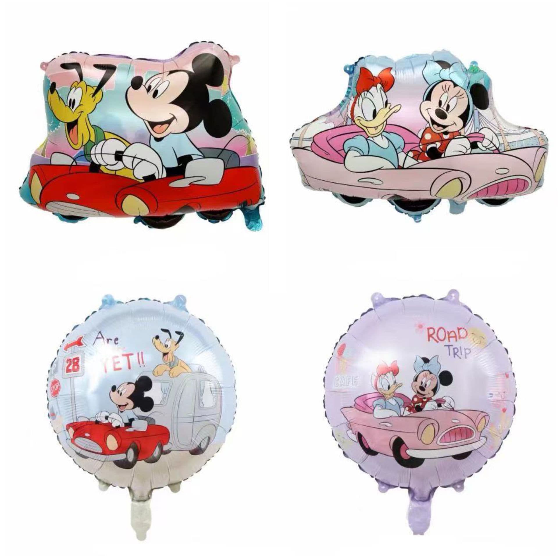 Cartoon Aluminum Film Balloon Mickey Minnie Aluminum Foil Balloon Children's Birthday Party Decoration Mickey Mouse Styling Car