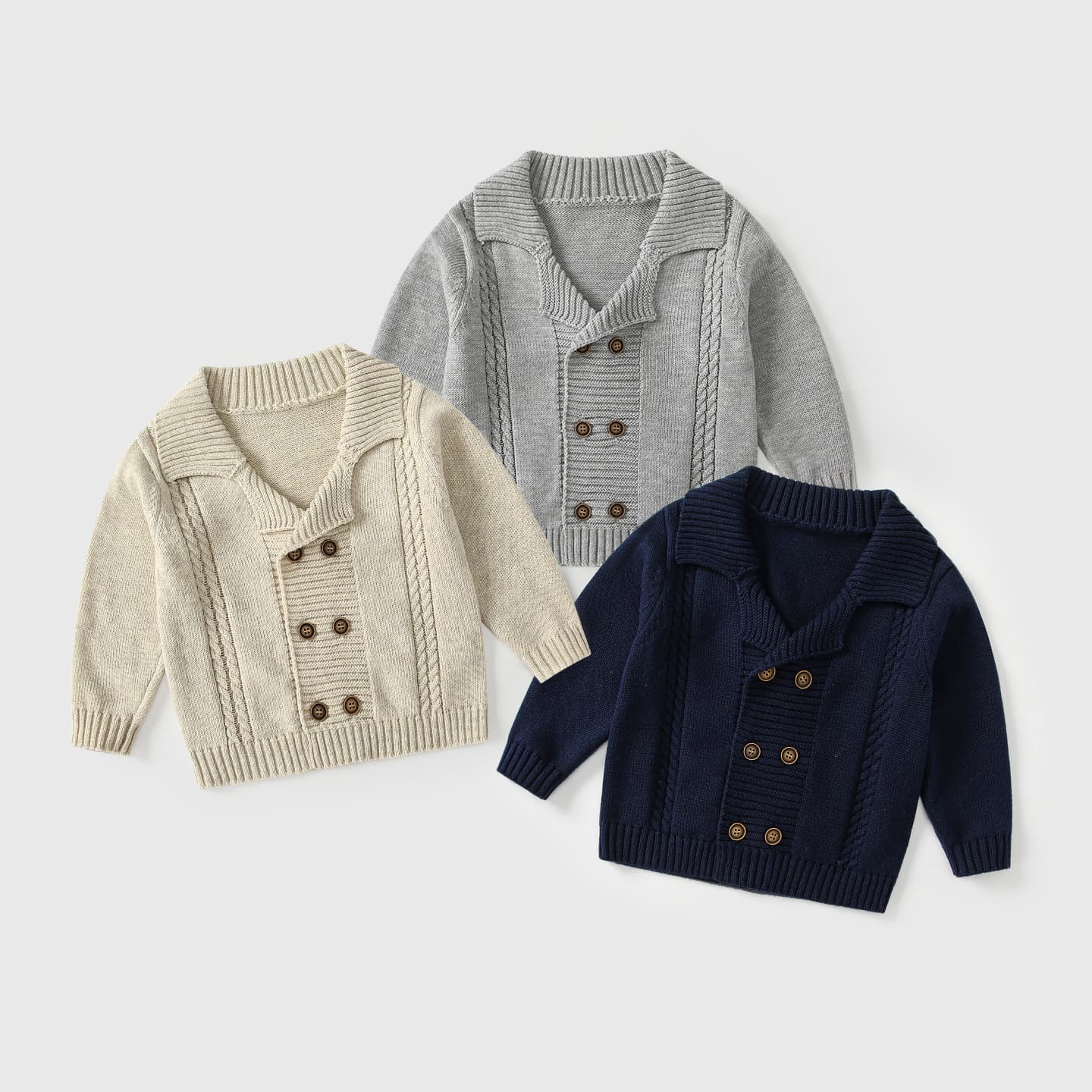 Boys' Knit Sweater Cardigan Spring/Fall 2026 New Style Kids' Cardigan Jacket Autumn Baby Wool Top