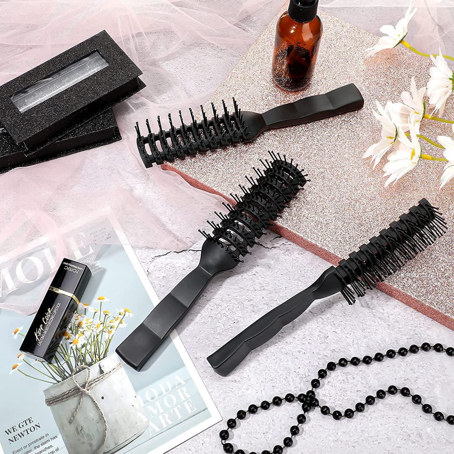 Foreign trade PP plastic ribs hair comb scalp massage plastic comb men's oily curly hair grooming care gift