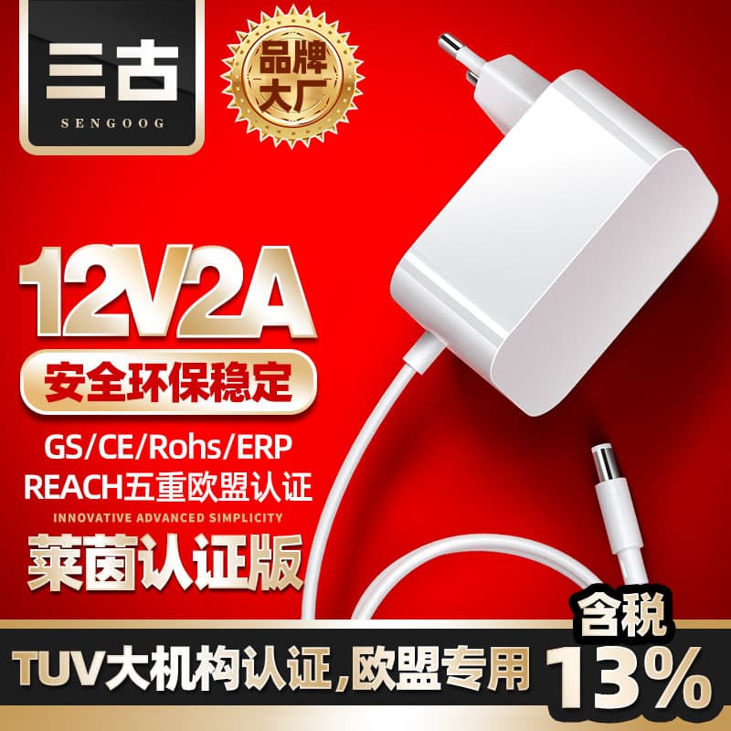 12V2A Power Adapter German/EU Standard CE/GS Certified 24V1A EU Germany Simple Power Adapter