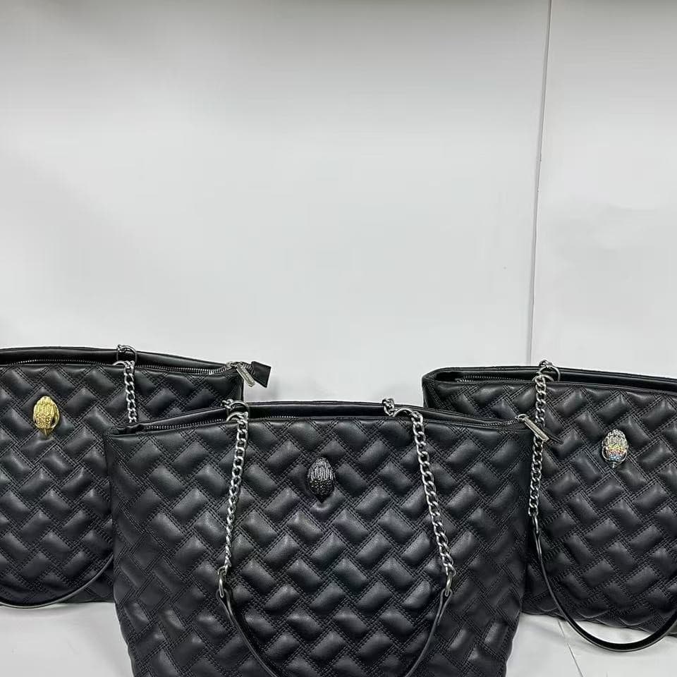 Eagle head bag tote bag large capacity commuter casual bag shoulder chain diamond embroidery black large bag Guangzhou