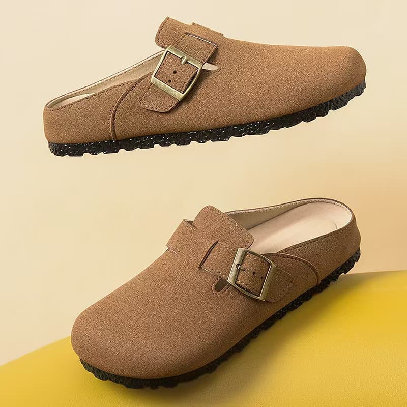Women's shoes, autumn new Birkenstock shoes, breathable slippers, soft-soled comfortable sandals, fashionable and versatile casual shoes, single shoes, thick soles