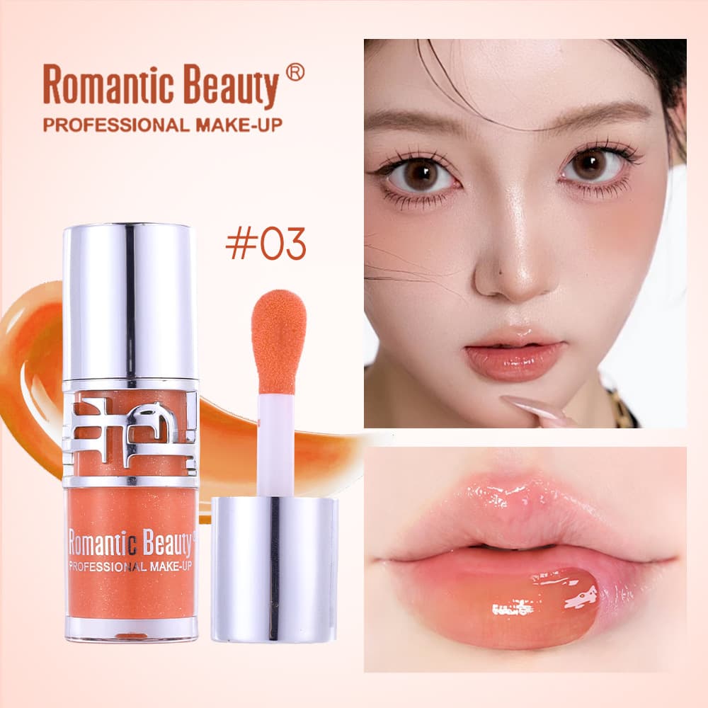 Cross-Border Mirror-Like Water-Gloss Lip Gloss, Long-Lasting Color, Easy to Apply, Non-Stick Cup, Non-Fading, Plump Lips Liquid Lipstick