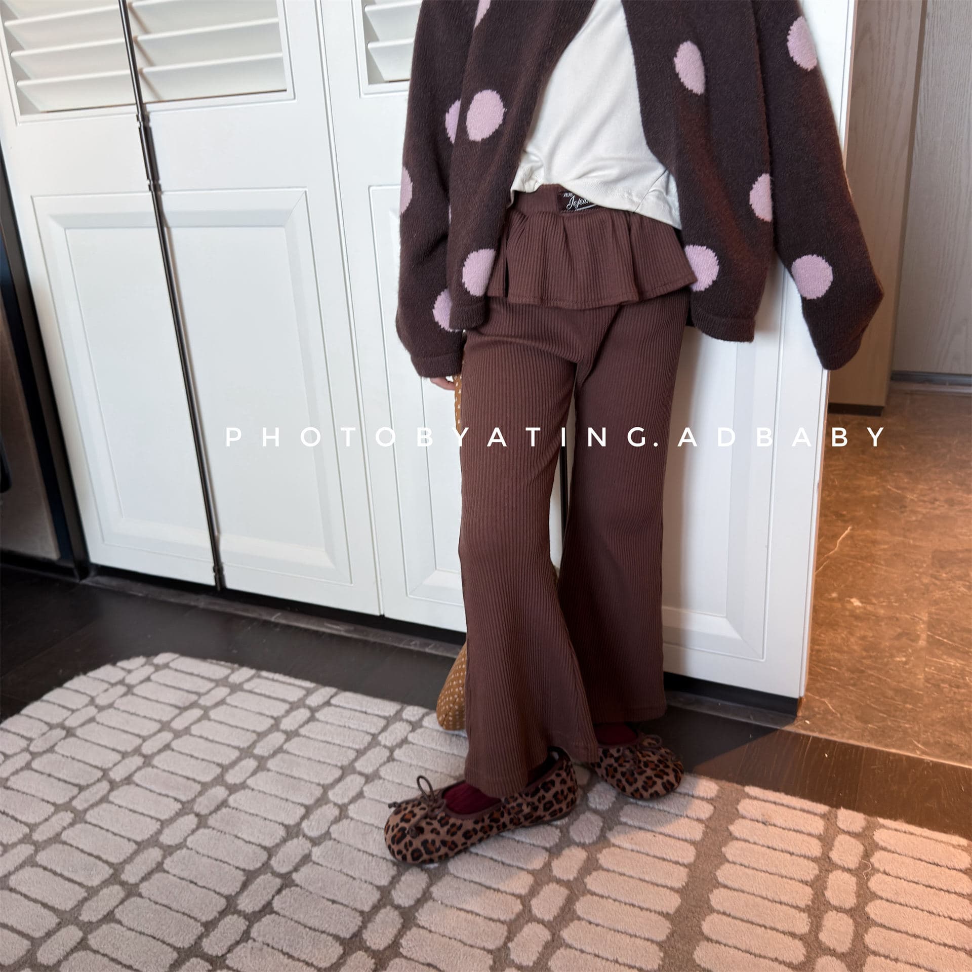 Huzhou Zhili Children's Clothing Kids Autumn Korean Style Spring Autumn Flared Pants Cropped Pants Girls Casual Pants 7550