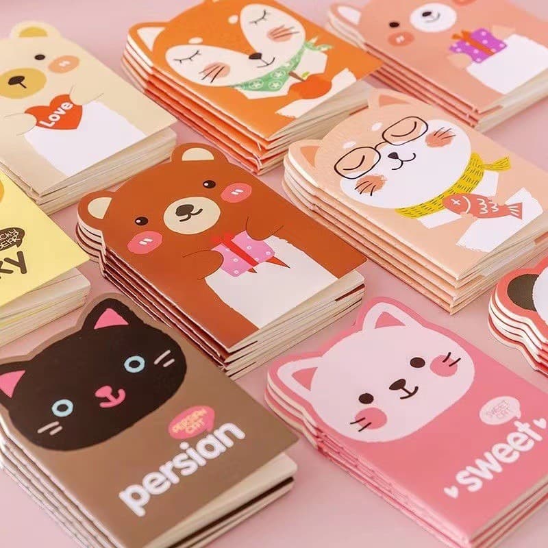 Cute Cartoon Mini Notebook Notepad Soft Cover Portable Notebook Children's Prizes Giveaways Small Gifts