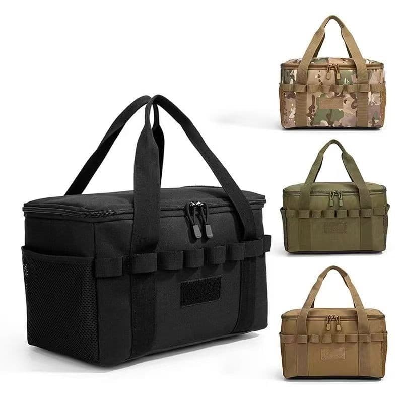 Outdoor portable tableware storage bag camping large capacity picnic bag outdoor portable equipment large capacity storage bag