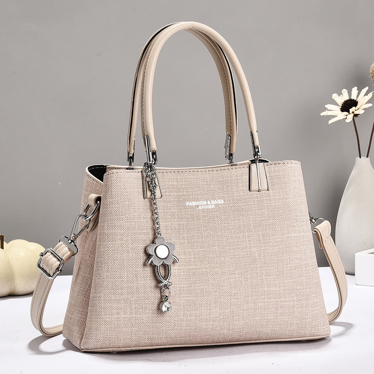 Women's Bags 2026 New Light Luxury Woven Pattern Handbag Women's Light Luxury Commuting Bag Temperament Commuting Single Shoulder Crossbody Bag