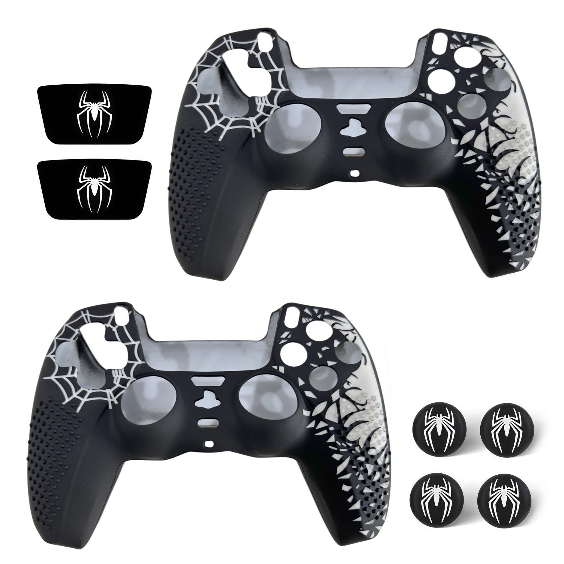 PS5 Controller Grip with Anti-Slip Dots, Spider-Man Silicone Protective Case, Anti-Slip Silicone Cover, P5 Gaming Accessories