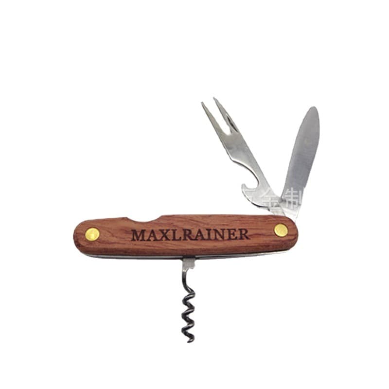 Wooden Handle Detachable Knife Multi-function Knife Multi-function Swiss Army Knife Mini 3-Blade Multi-function Knife Wholesale