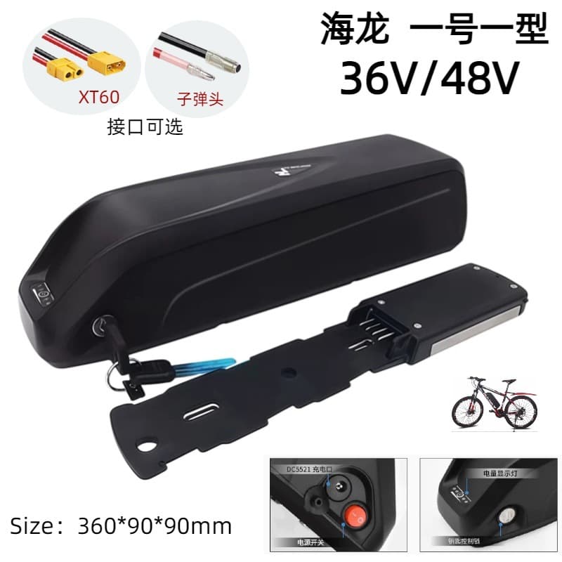 Hailong 1 Type 1 36V/48V Electric Lithium Battery Pack with BMS for Mountain Bike Conversion Cross-border Trade