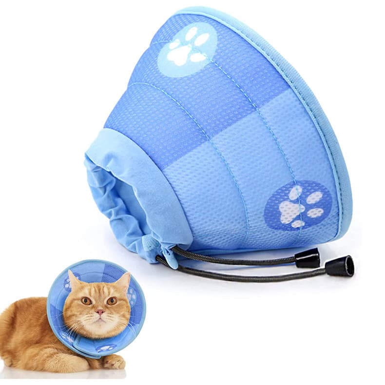 New Anti-Lick Cat Cone Collar Pet Cat Bite-Proof Head Cover Neck Cover Mask Pet Supplies Accessories