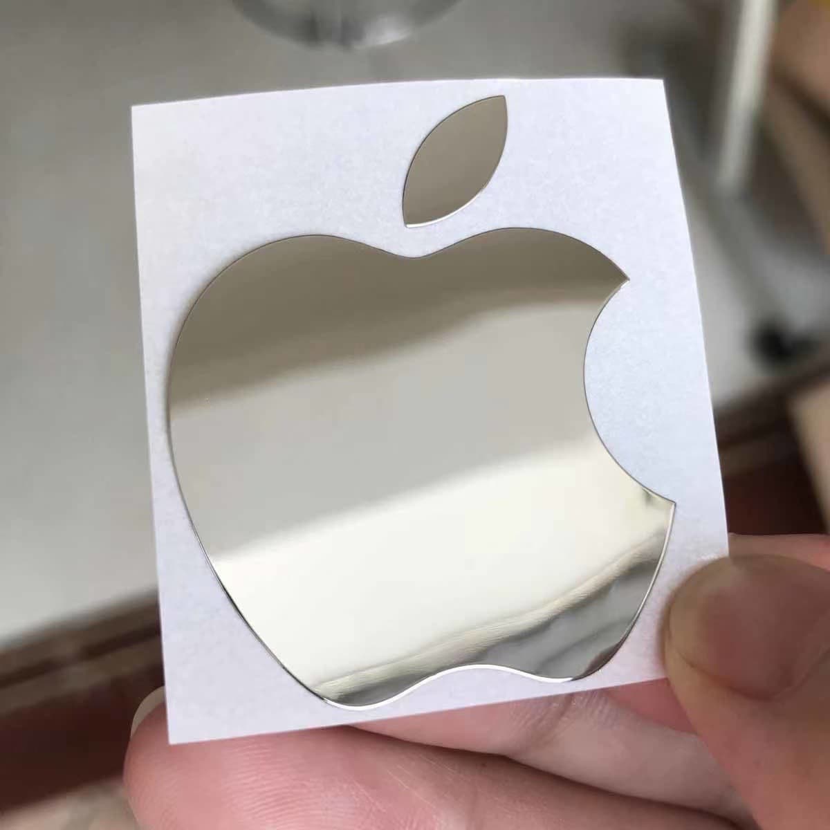 Apple logo metal self-adhesive sticker for iPhone, iPad, iMac, and monitor displays