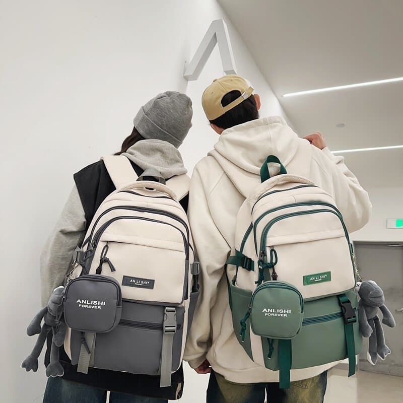 Large Capacity Korean Style Travel Backpack, Multi-functional Campus Bag for Middle and High School Students, Unisex, Unique Design