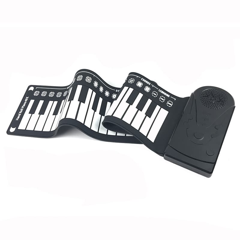 Custom 49-Key Roll-Up Piano with Speaker, Portable Foldable Keyboard for Beginners, Kids and Adults Practice