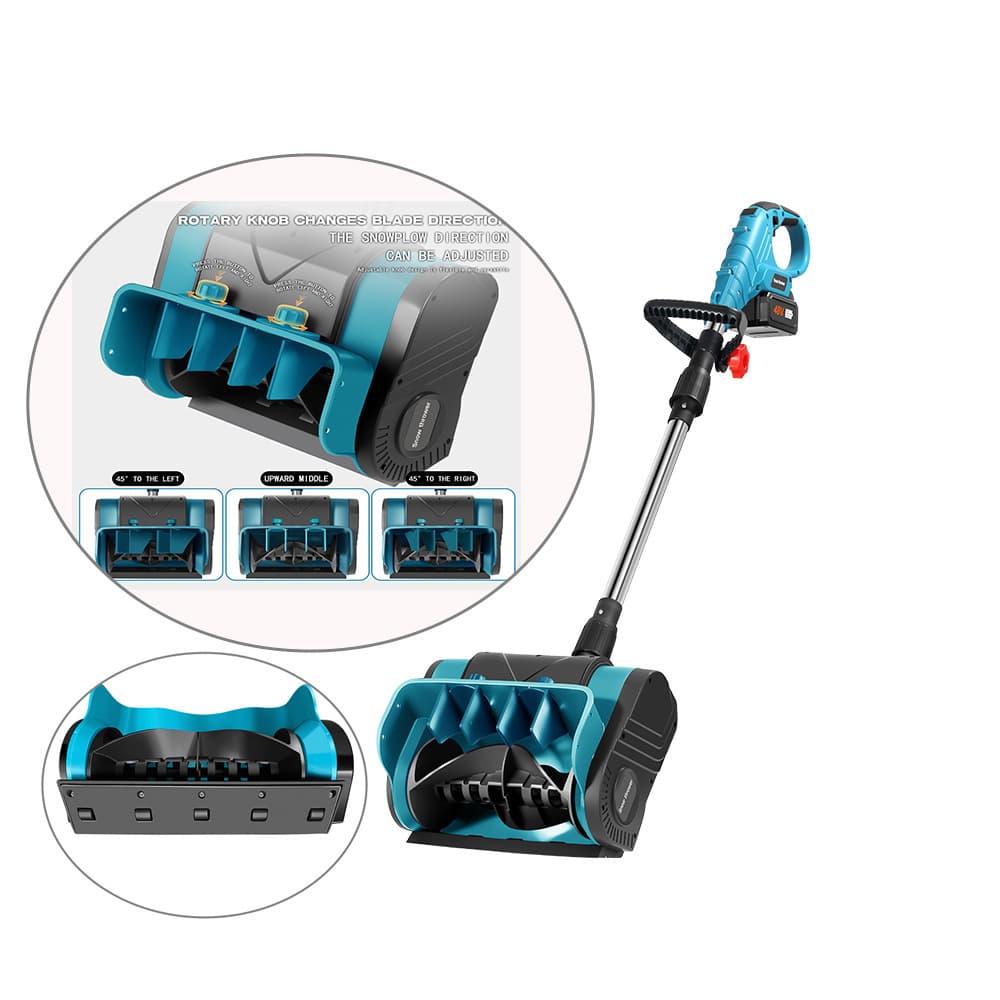 Lithium Battery Snow Thrower Electric Walk-Behind Snow Blower Compact for School Roads Home Use Snow Clearing Machine