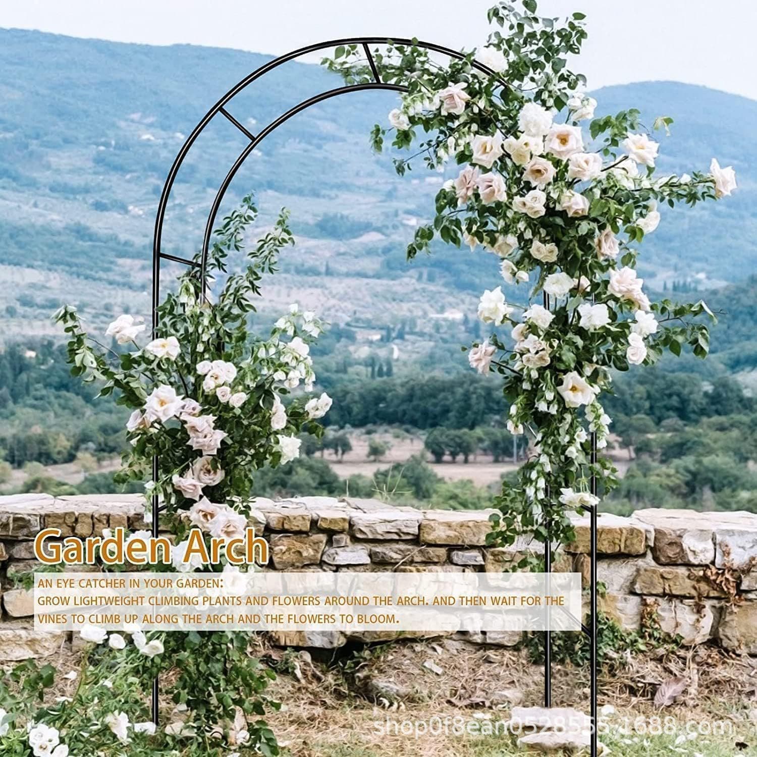 Wedding Celebration Arch Backdrop Stand Balloon Arch Flower Stand Gardening Trellis Grape Trellis Iron Art