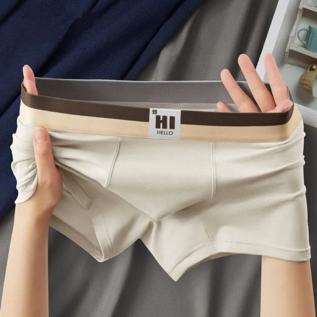 Comfortable Breathable Men's Boxer Shorts Factory Production Flat Angle Four Corner Briefs Youth Summer Shorts Solid Color