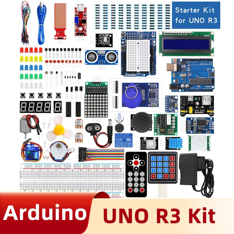 Starter Kit For UNO R3 Compatible with Arduino RFID Upgraded Ultrasonic Learning Kit