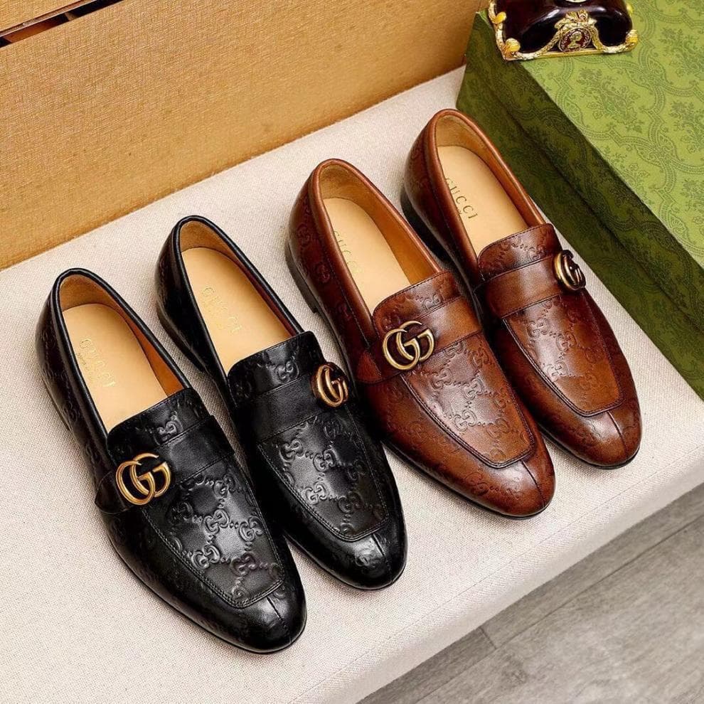 G Brand New Genuine Leather Men's Dress Shoes Cowhide Loafers Slip-On Formal Casual Business Shoes