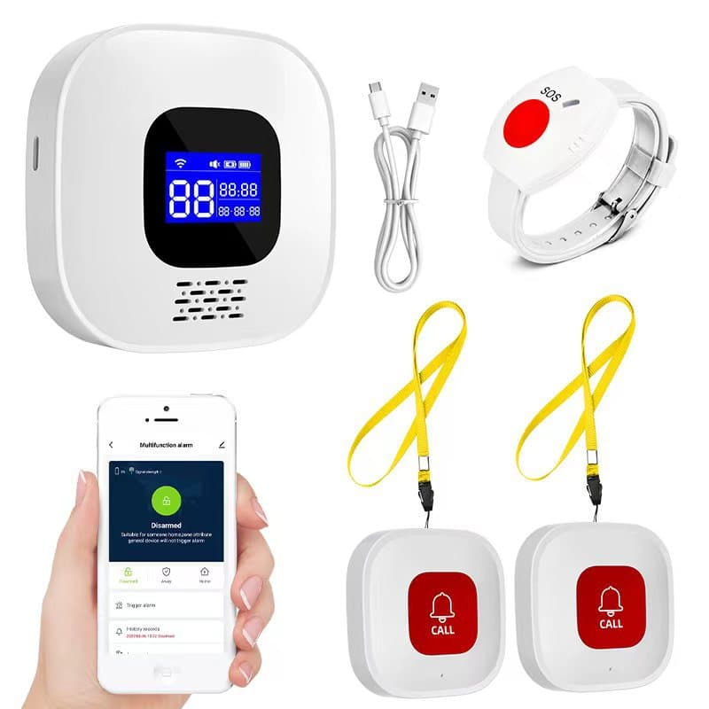 Graffiti WiFi Elderly Call Button with SOS Emergency Feature for Hospitals and Nursing Homes