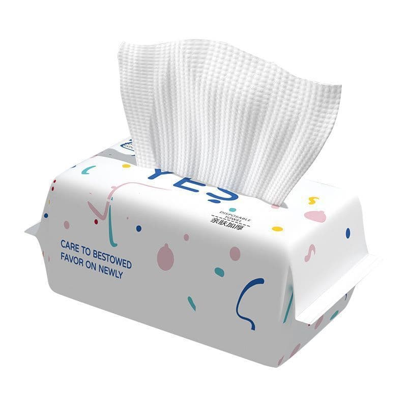 Disposable Facial Tissues, Extra Thick Soft Dry/Wet Dual-Use Paper for Face and Baby Foot Wipes