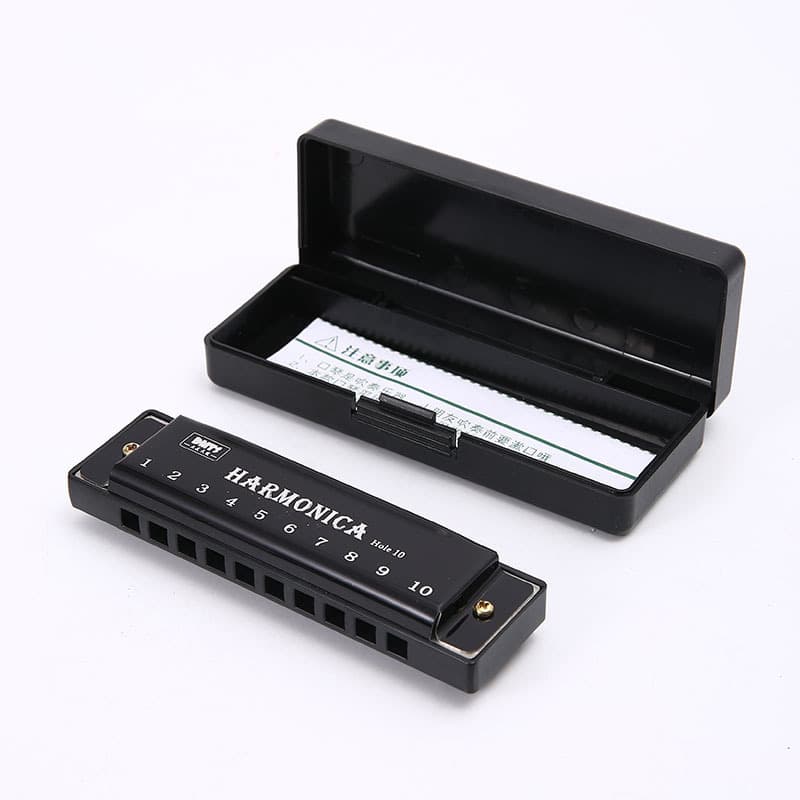 Titanium 10-Hole Metal Harmonica, Creative Music Toy for Children and Elementary Students, Performance and Cross-border Wholesale