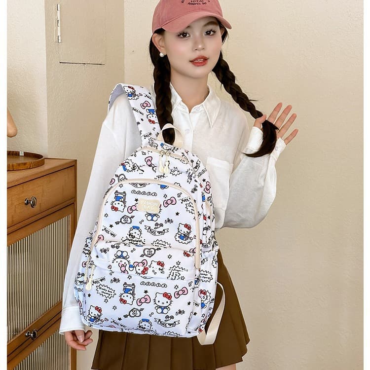 Junior high school student Kurome Melody schoolbag girl cute backpack lightweight backpack large capacity printed backpack trendy