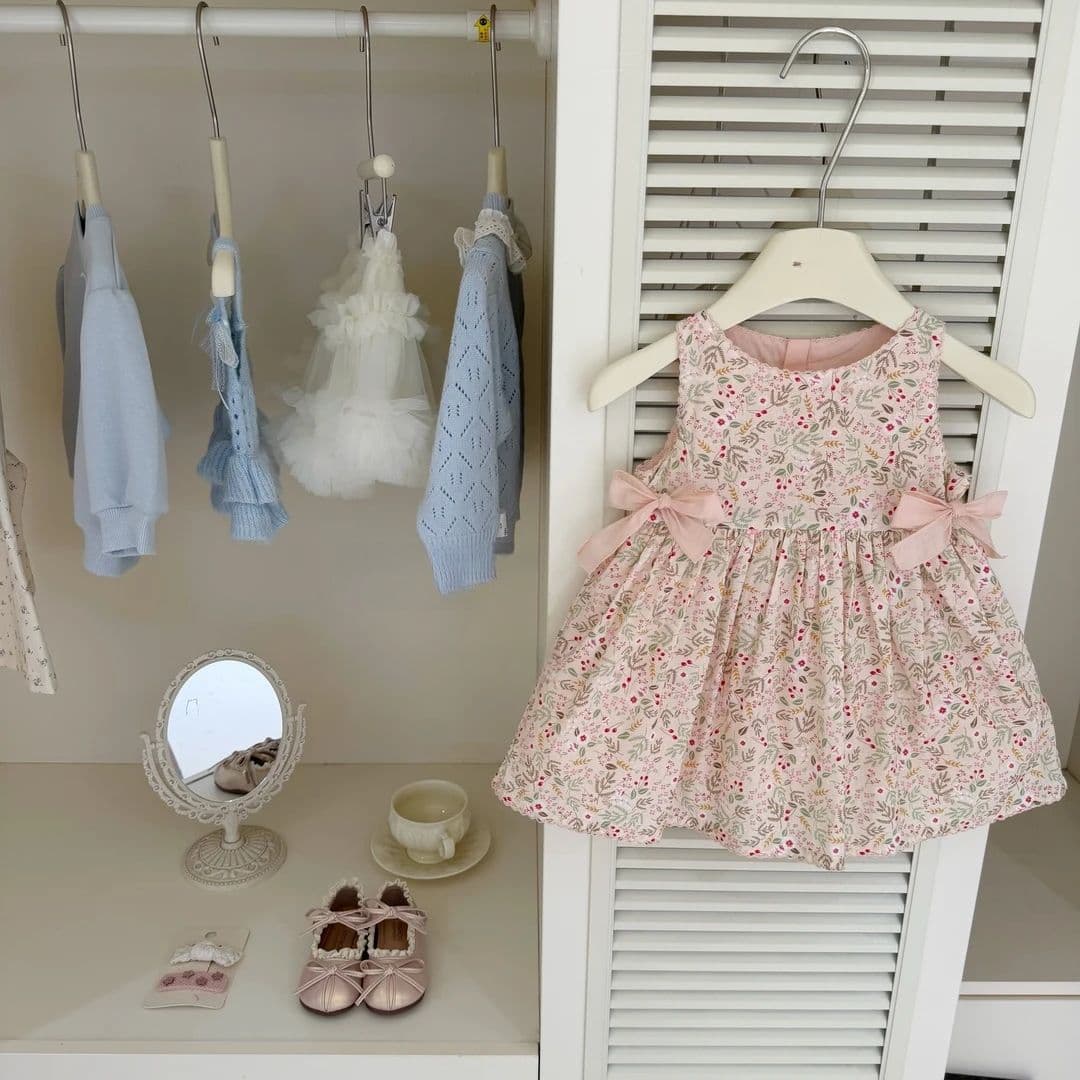 Tongxingyuan Girls Floral Dress Summer New Baby Stylish Princess Dress Children Floral Vest Dress