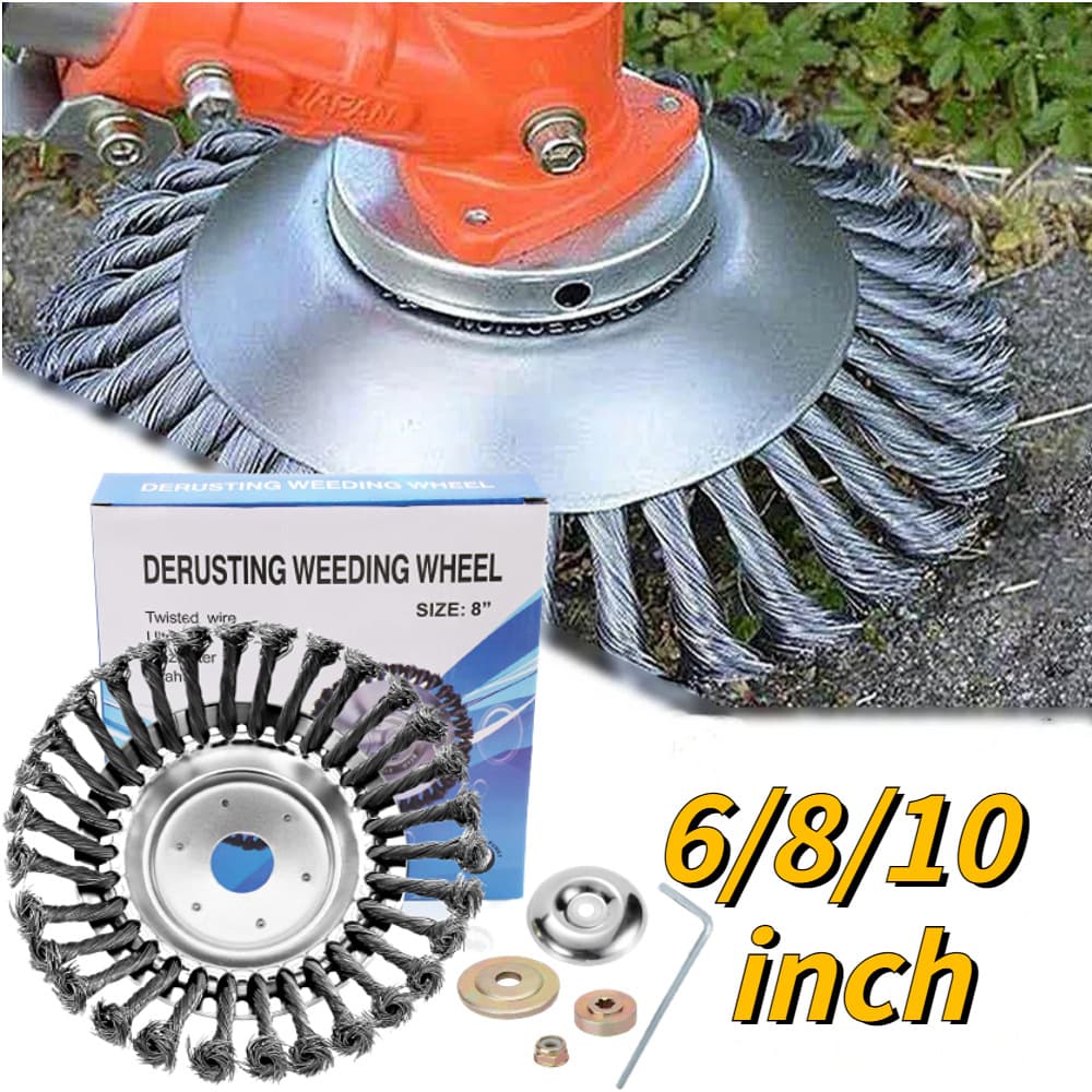 6/8/10 inch steel wire trimming head, trimming disc, weeding wheel, lawnmower accessories, trimming disc, garden tools, anti-tangling