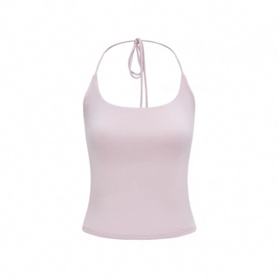 Slim Fit Backless Halterneck Vest Top