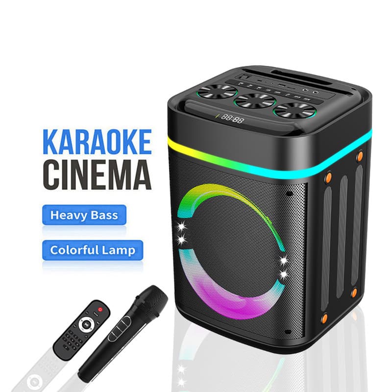 New Product Outdoor Speaker Karaoke Speaker Small High Power Heavy Bass Outdoor Karaoke All-in-One Bluetooth Speaker