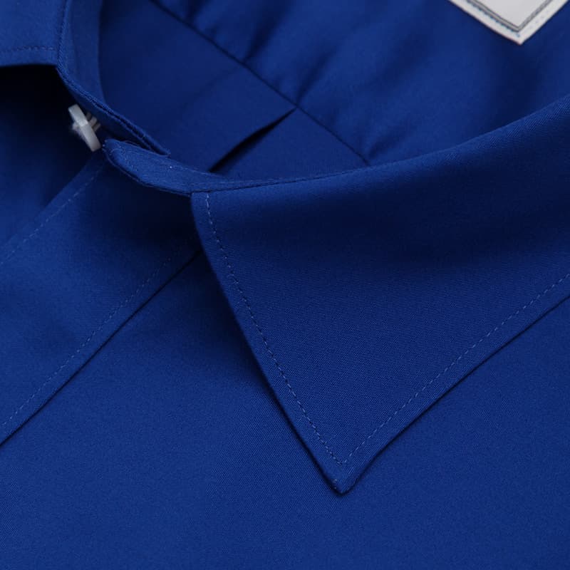 DYNE STUDIO blue shirt Klein blue shirt long-sleeved cotton casual top for men and women 2027
