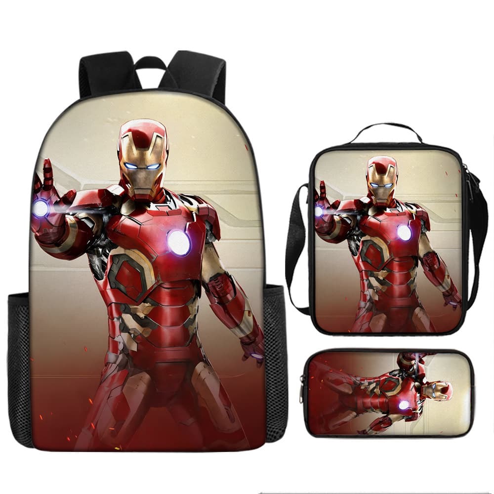 Marvel Iron Man schoolbag children's backpack primary school students 1-4th grade kindergarten boys 3-12 years old backpack ultra-light
